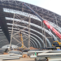 Chadier d&#39;espace en acier à grande échelle toit en treillis de toit de rangement de hangar à charbon sec conception